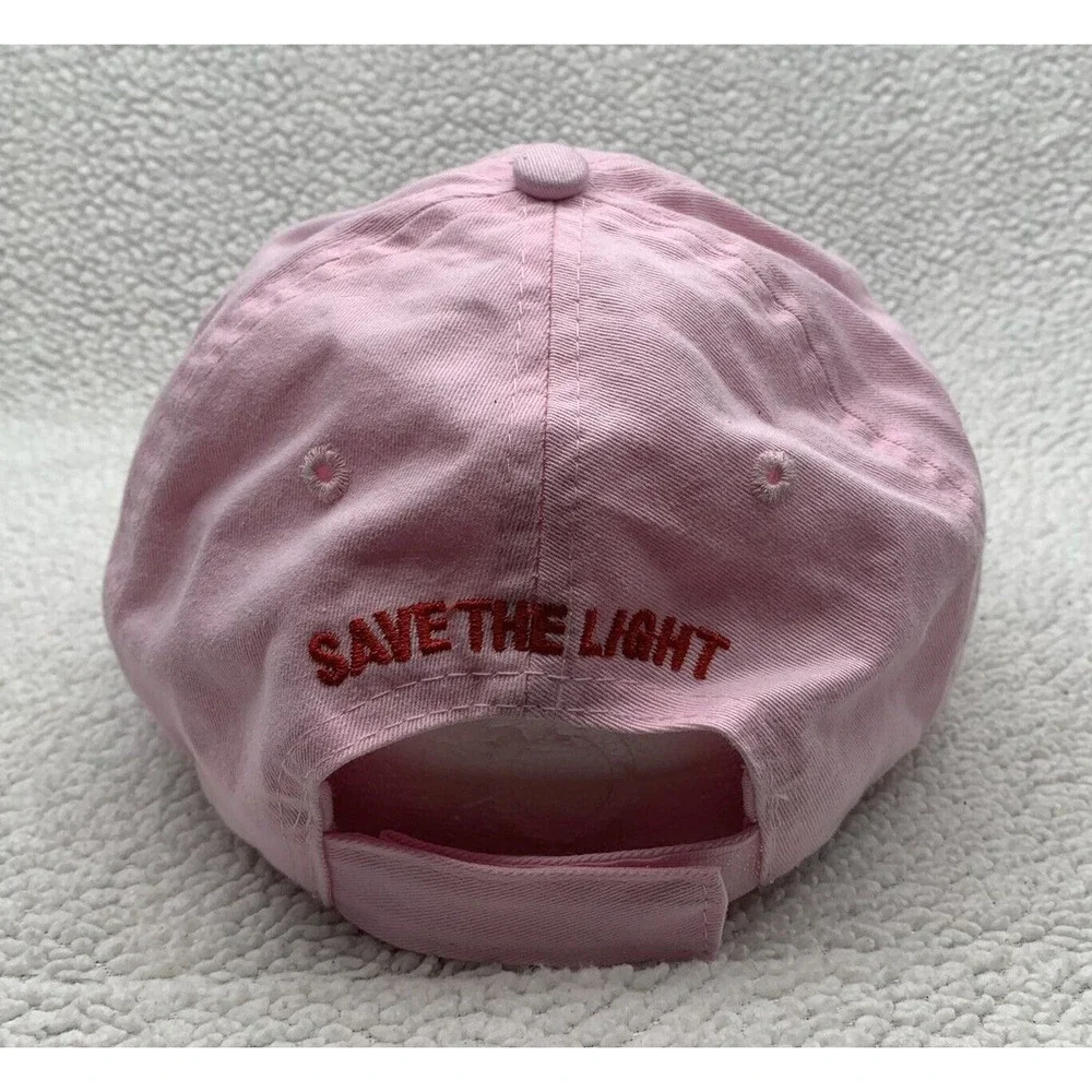 Morris Island Lighthouse Hat Cap‎ Womens OSFM Pink Save The Light South Carolina